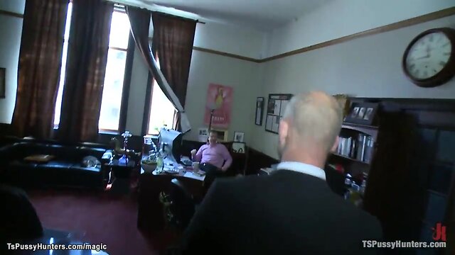 Mistress madeline gets dominated by three ts dommes