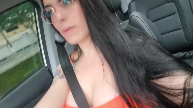 Daytime drive-thru delivers pleasure: satisfying a naughty girls cravings