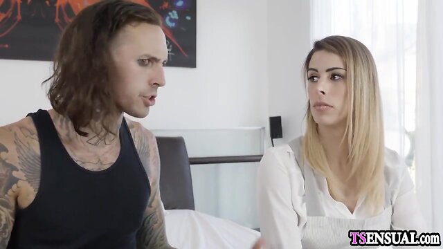 Intense anal action: shemale gets pounded by boyfriends massive cock