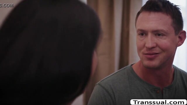 Voluptuous transgender jane marie gets a tit cumshot from lucky guy