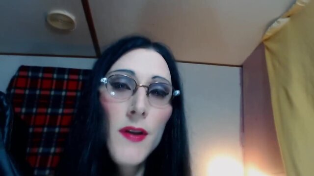 Explicit live show: trans cam model gets naughty with dirty talk, face-spitting, and jerking off