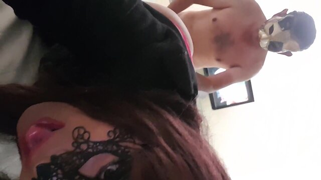 Transgender karlatvags gives blowjob to stranger and gets penetrated doggy-style