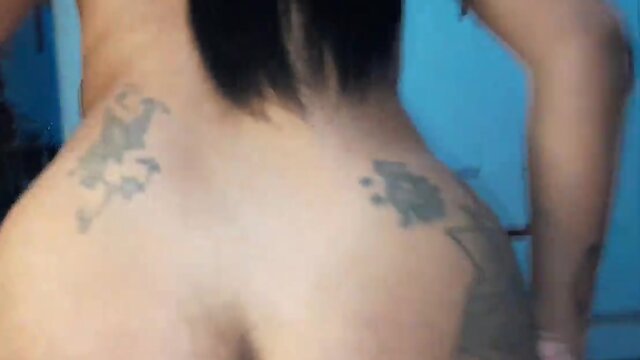 Sensual transgender sucks and rides on black cock