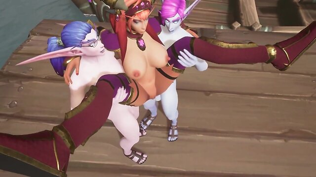 Futanari double anal penetration: warcraft hentai parody