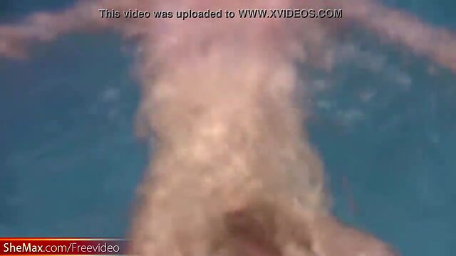 Tranny with huge penis enjoys pool play and climax.