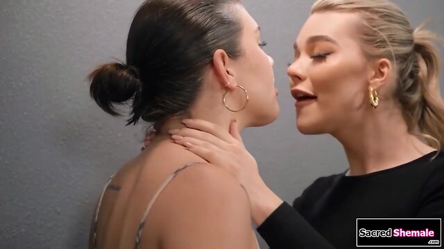 Transgender beauties emma rose and daisy taylor engage in bareback action