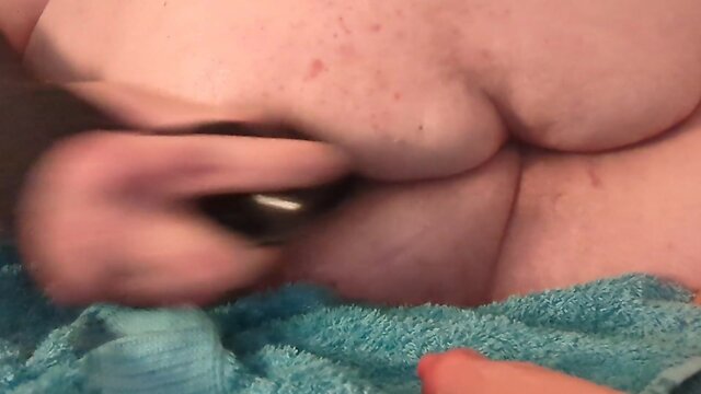 Curvy crossdresser explores anal pleasure with various dildos