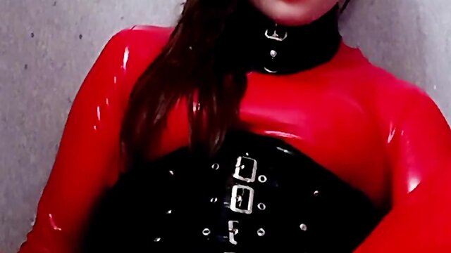 Rubberdoll enjoys shower enema and fingers her asshole