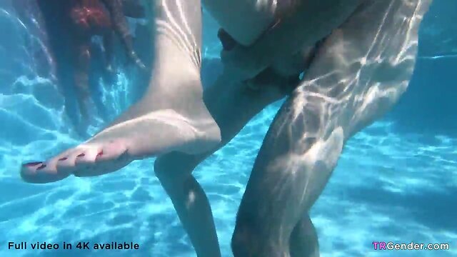 Massive transgender pool gathering