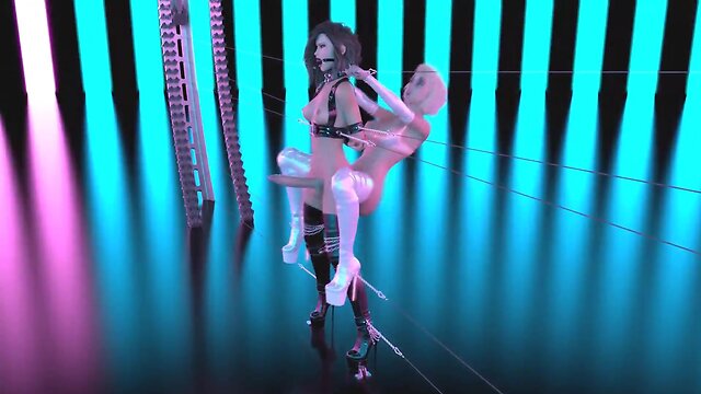 3d futanari hentai porn: glamorous bondage between a shemale and tranny