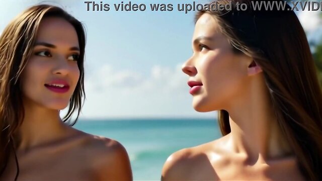 3D Futanari action in a tropical paradise setting