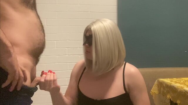 The guy rewarded the lippy trans with a mouthful of cum
