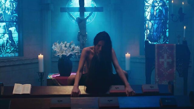 Young petite ladyboy Vixi Rafi gets fucked by a trans nun