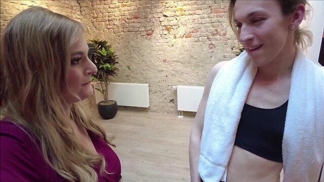 German trans girl got Lina Mila knocked up while working out