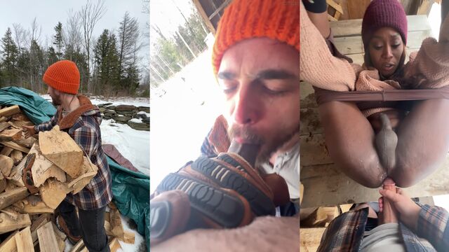 Tranny hauler gets banged outdoors by Vanniall in steamy BJ scene