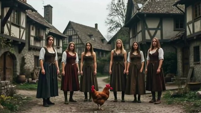 Medieval fantasy with a trans 3D model generated by AI