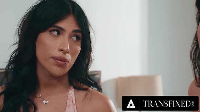 Avery cheats on her girlfriend with hot trans beauty Beca Barbie in a steamy session