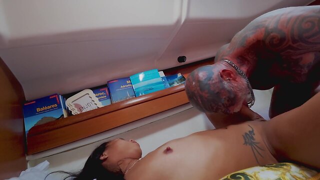 Hot Asian shemale gets her asshole gapped by horny Top