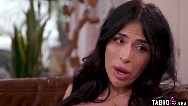 Femboy step daughter learns her way around a pussy from step mom