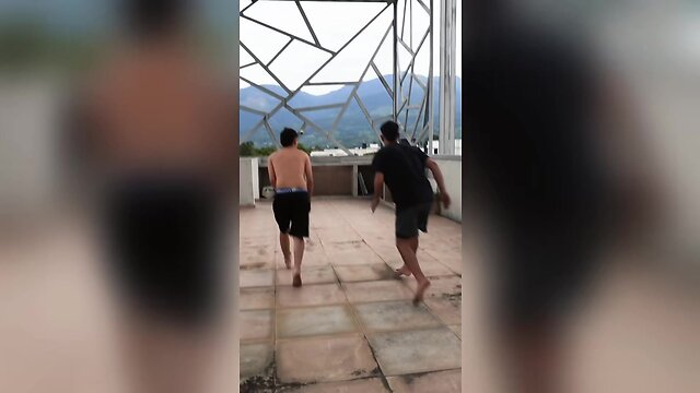 Two guys fucked hard the pink pussy of a young TS
