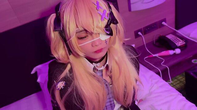 Cute Asian femboy gets fucked in Genshin Impact cosplay