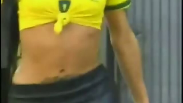 Brazilian shemale soccer fan fucked