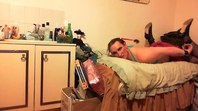 Hogtied Sissy is Gagged