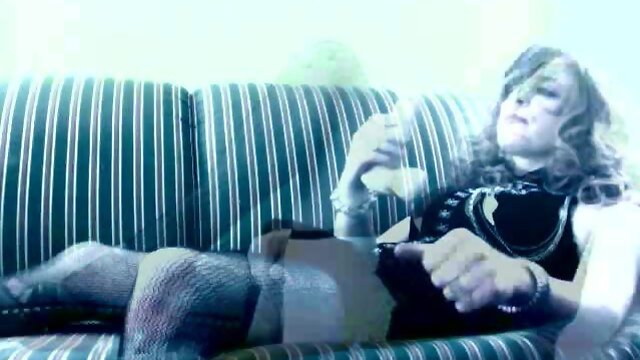 Crossdresser - stroking my cock