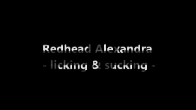 Alexandra licking &amp,amp, sucking a hard cock