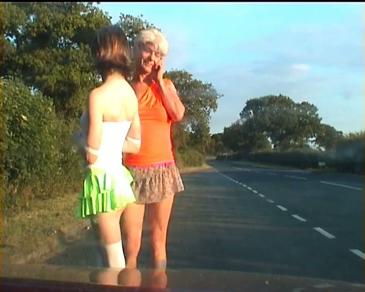 Lisa joins Zoe flaunting and sucks her cock in public