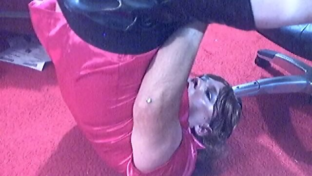 Cummiing on my face in PVC skirt and satin blouse