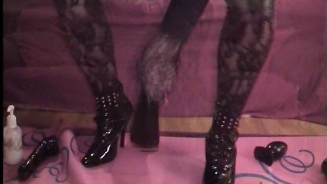 Sexy TV using a rubber fist