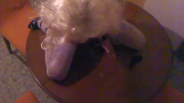 Real Hot Crossdresser on table shows off