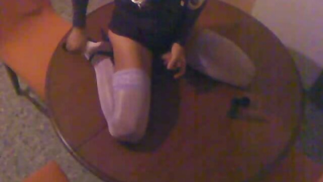 Real Hot Crossdresser on table shows off