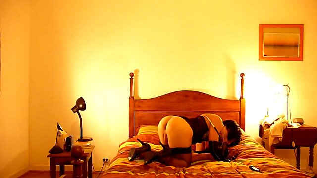 Lovely tranny enjoys her favorite dildo