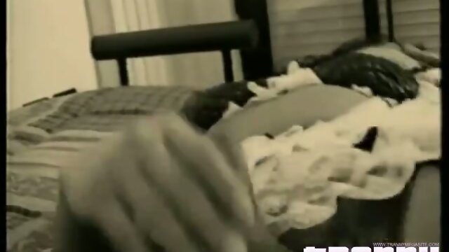 Big Tit Shemale Fucked in Stockings: Vintage Black & White Scene