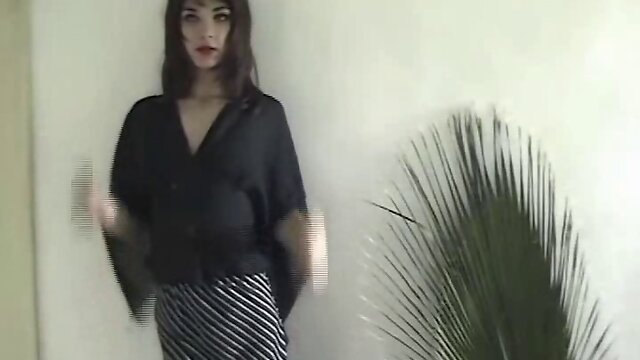 Cute teen tranny shows off