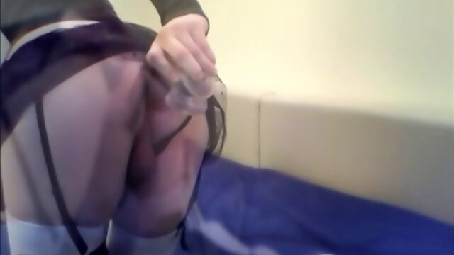 Crossdresser fuck ass and cum